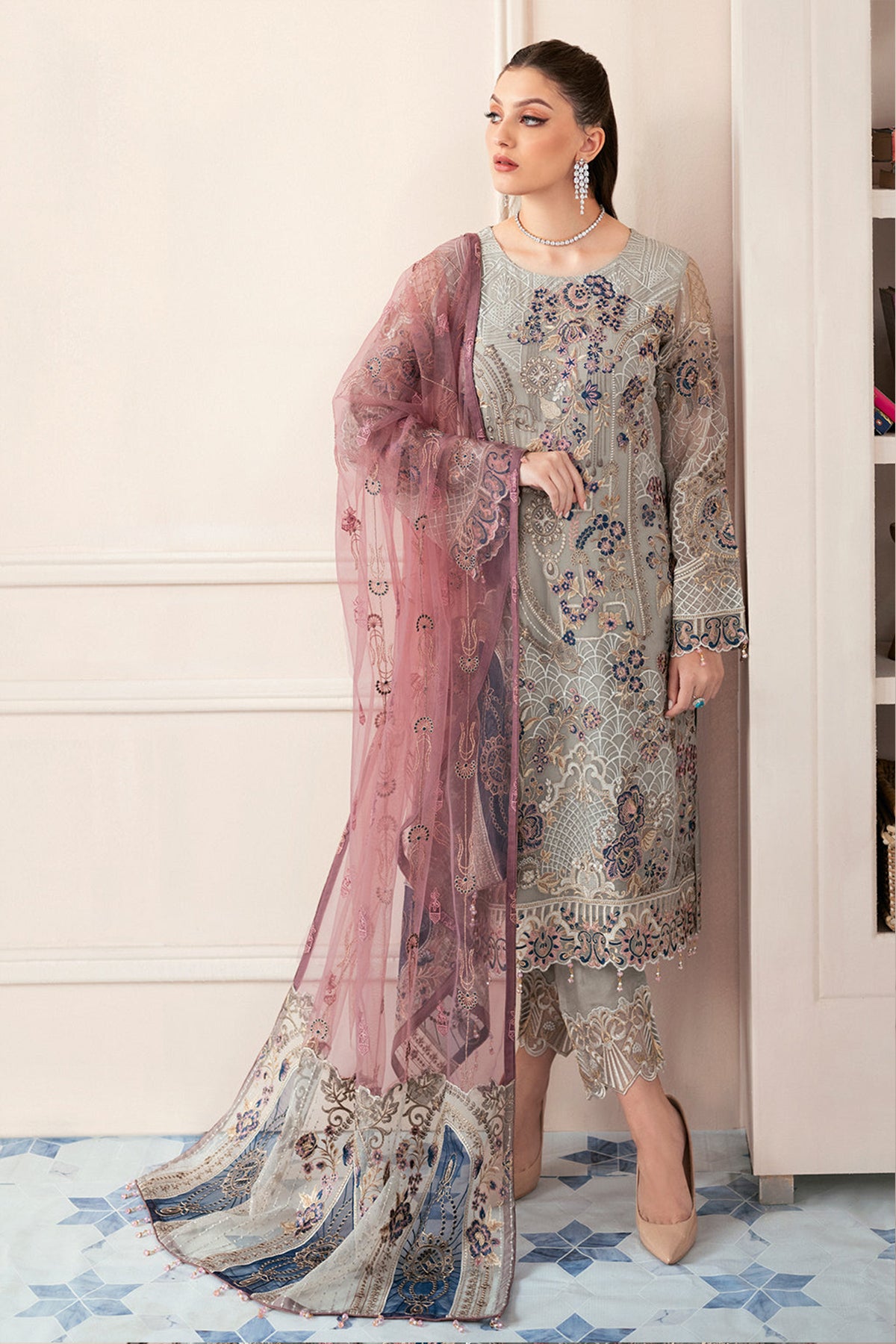 New Trend Designer Multicolor Pure Pashmina Suit.